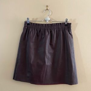 Loft Maroon Pleather Skirt
